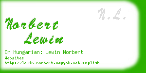 norbert lewin business card